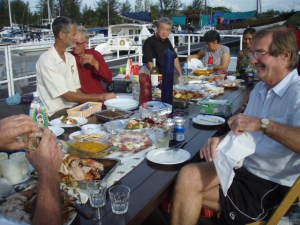 Christmas Pot luck in Miri Marina