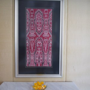 A great example of a Borneo Ikat seen in a hotel art gallery