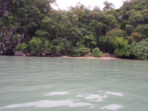 Ko Bulah - pirates booty. No just fishing traps stored on a safe beach in a very protected anchorage