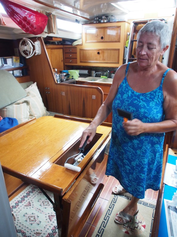 Connie's on a roll (no pun intended).  Varnish, varnish, varnish...