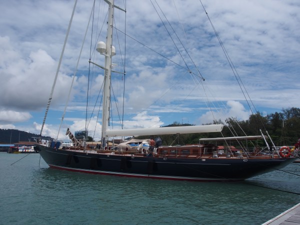 Seen on the docks recently.  Not a bad varnish job