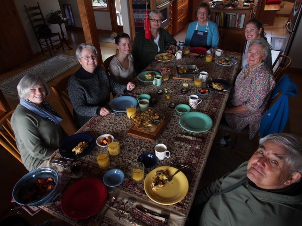 Dinner at the trough with a full house