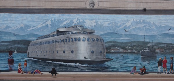 Believe it or not this old ferry is still around but now in use.  Love the design