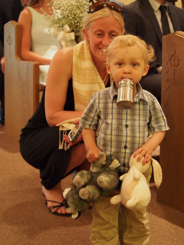 A future groom, Elias, and his Mum Eva