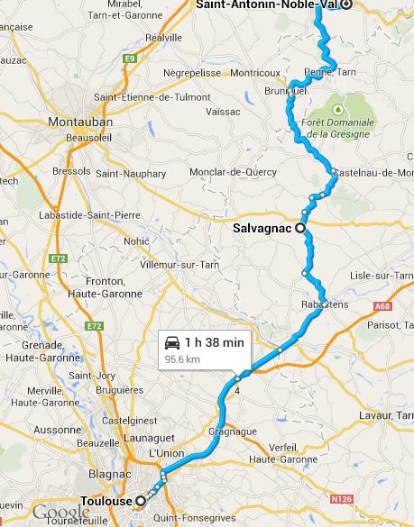 Toulouse to St. Antonin Noble Val