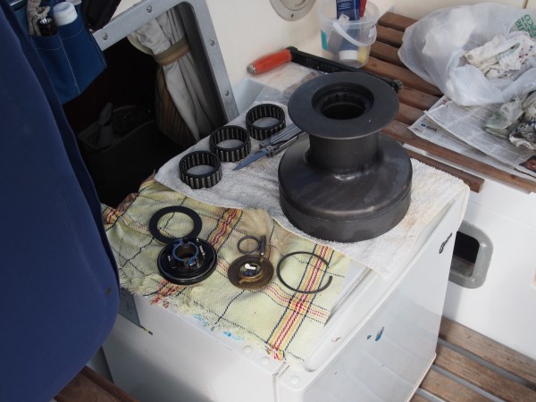 One of the main dismantled winches