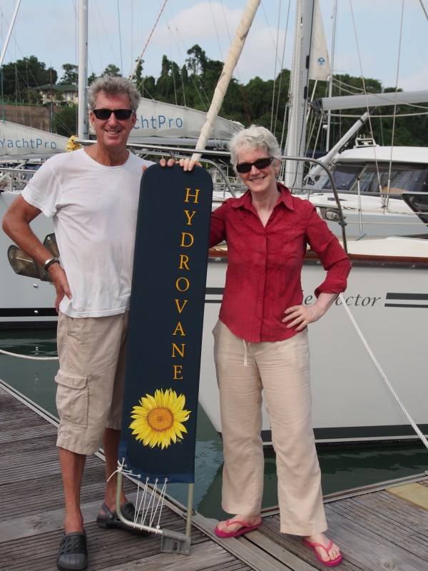 Rob and Diana by their boat The Doctor