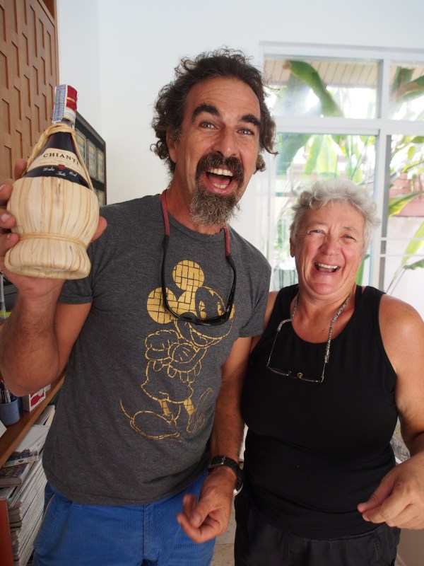 Italian wine courtesy of Marcello to the delights of Connie