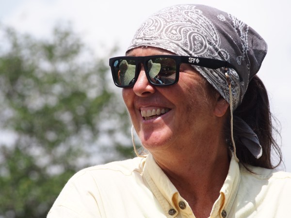 Karen from Yolo - having a great time looking for elephants