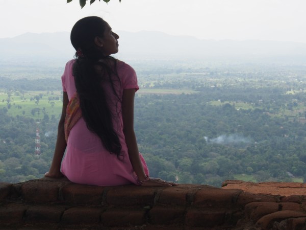 Top of Sigiriya so must be happy not to have to climb any higher