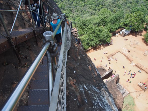 Climbing up the wall took a little nerve as the stairways clung to the rock face for part of the way