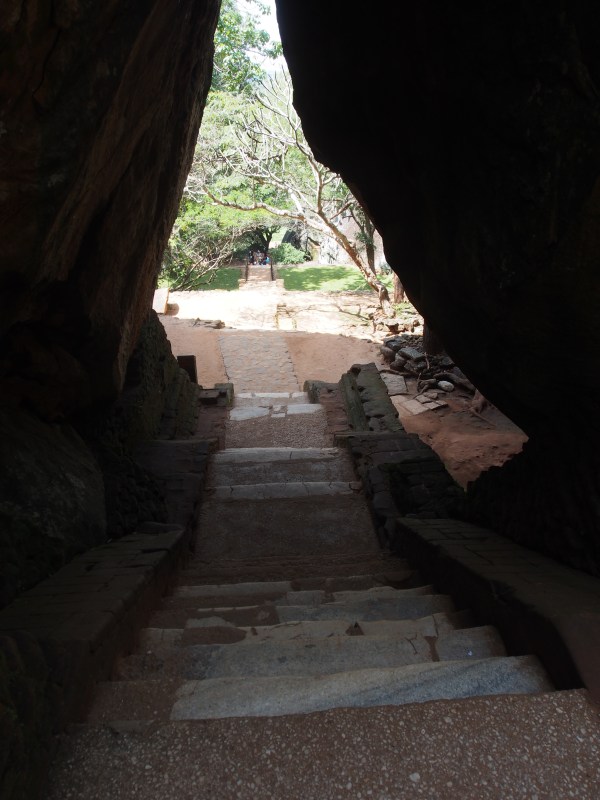 The entranceway to the lower portion of the rock face takes you through two giant rocks leaning against each other