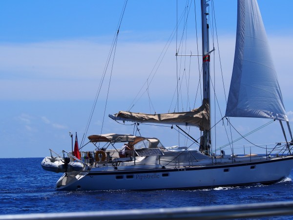 Pipistrelle with Bob and Elaine onboard