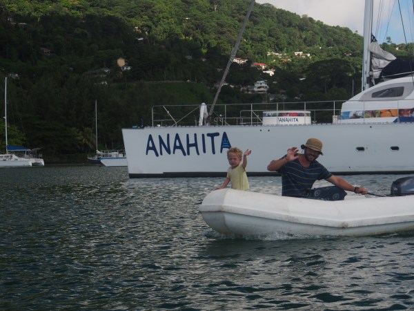 Anahita and two other cruisers from Mexico in the anchorage -   
