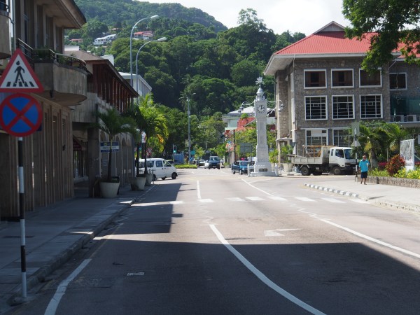 The clocktower roundabout in the centre of downtown