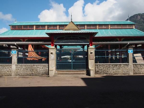 Entrance to the main market - expensive but huge amounts of fresh tuna and snapper