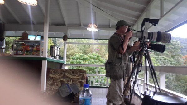 On the balcony at Asa Wright Centre