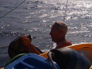 Shower time - a bucket of salt water 10 x over and then 1/2 litre fresh water rinse