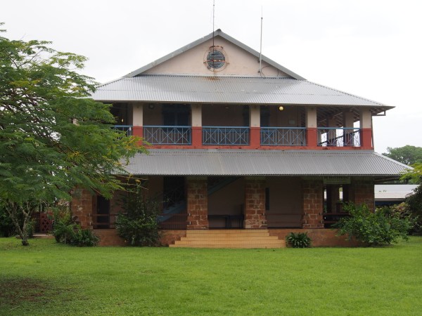 The main functioning building which is a hotel and a restaurant
